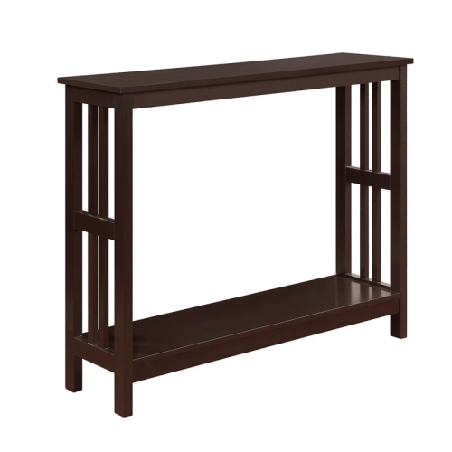 Convenience Concepts Mission Console Table in Espresso Wood Finish