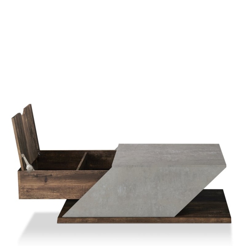 Bowery Hill Modern Wood Coffee Table in Reclaimed Oak