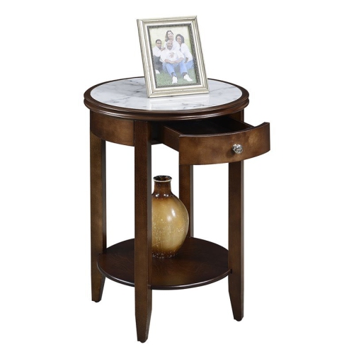 Pemberly Row End Table in Espresso Wood Finish