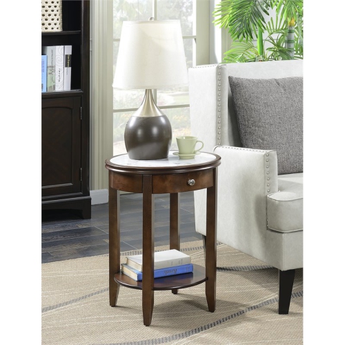 Pemberly Row End Table in Espresso Wood Finish