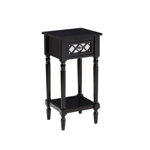 CONVENIENCE CONCEPTS  French Country Khloe Deluxe Accent Table In Black Wood