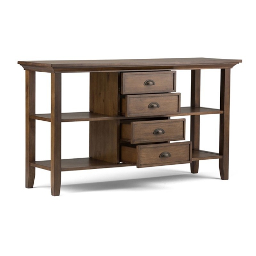 Atlin Designs Console Table in Rustic Natural Aged Brown