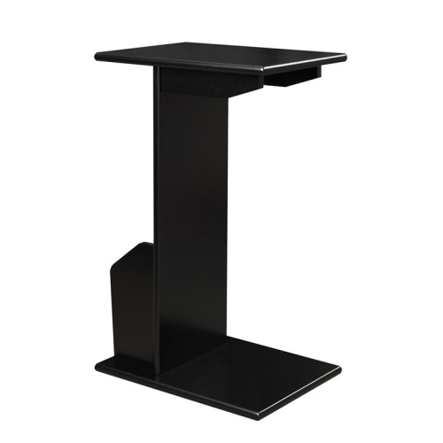 Convenience Concepts Designs2Go Abby Magazine C End Table in Black Wood Finish