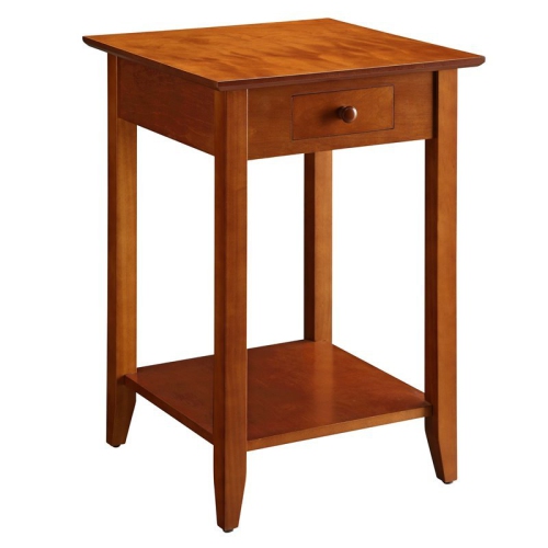 Pemberly Row End Table with Drawer in Cherry Wood