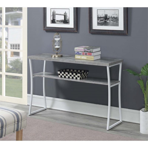 CONVENIENCE CONCEPTS  X-Calibur Console Table In Driftwood Wood Finish In Gray