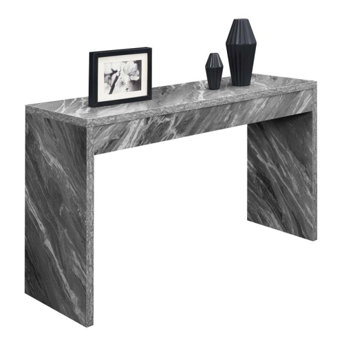 Convenience Concepts Northfield Hall Console Table/Desk in Gray Faux Marble Wood