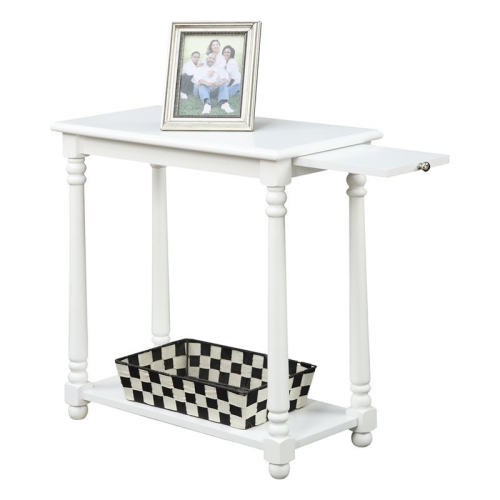 Pemberly Row End Table in White Wood Finish