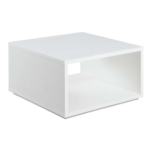 Convenience Concepts Northfield Admiral Square Coffee Table in White Wood Finish