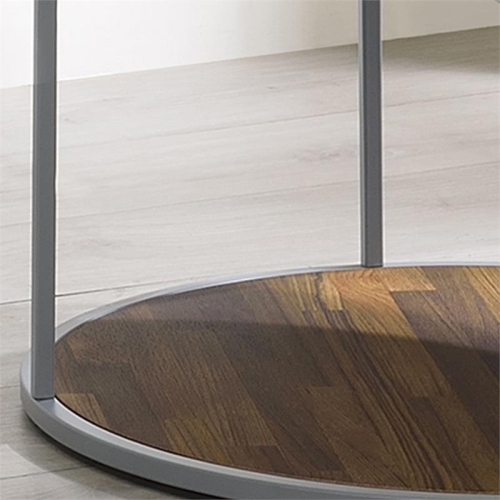 Furniture of America Marquesa Contemporary Wood Round End Table in Gray