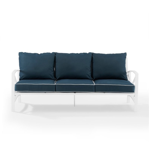 Crosley Kaplan Outdoor Metal Sofa in Navy