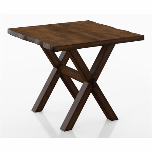 Furniture of America Bradden Transitional Solid Wood End Table in Walnut