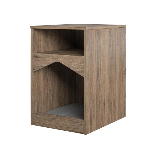 Ollie & Hutch Roscoe Cat House End Table in Rustic Oak | Best Buy Canada