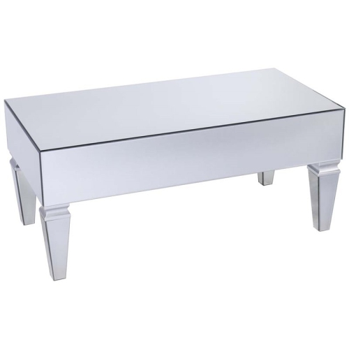 Bowery Hill Contemporary Mirrored Storage Coffee Table