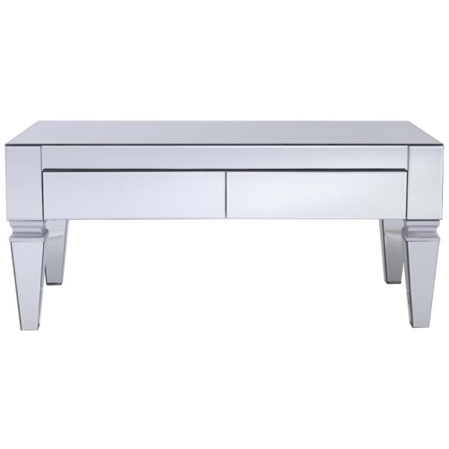 Bowery Hill Contemporary Mirrored Storage Coffee Table