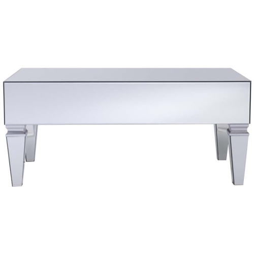 Bowery Hill Contemporary Mirrored Storage Coffee Table