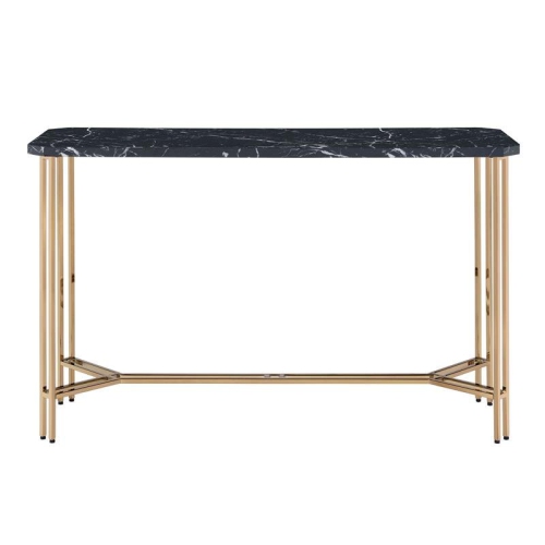 Steve Silver Daxton Black Faux Marble Sofa Table