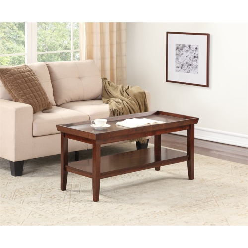 Convenience Concepts Ledgewood Coffee Table in Espresso Wood Finish