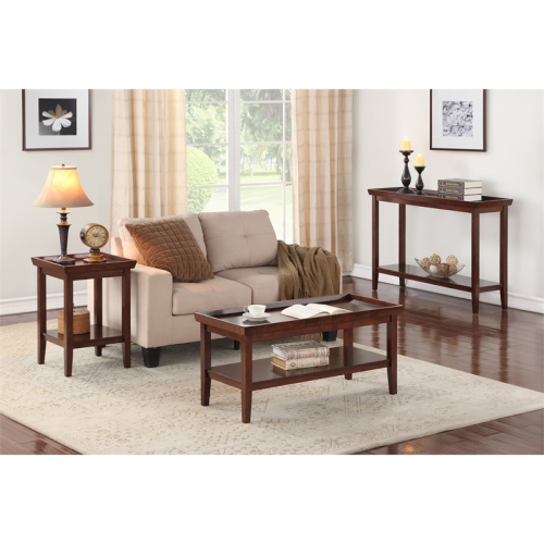 Convenience Concepts Ledgewood Coffee Table in Espresso Wood Finish