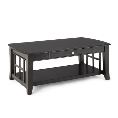 Cassidy 2 Piece Transitional Coffee Table and End Table Set in Black
