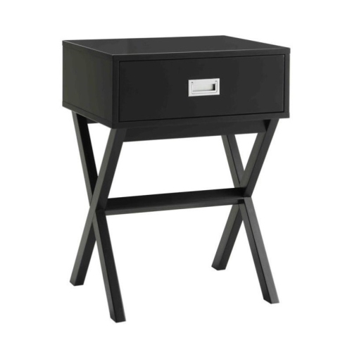 Pemberly Row End Table in Black Wood Finish
