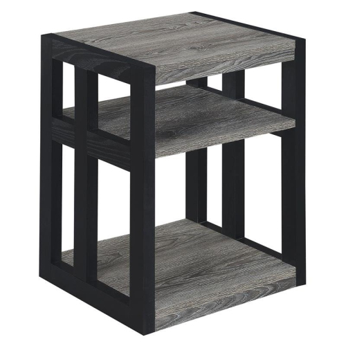 CONVENIENCE CONCEPTS  Monterey Three-Tier End Table In Wood Finish In Gray