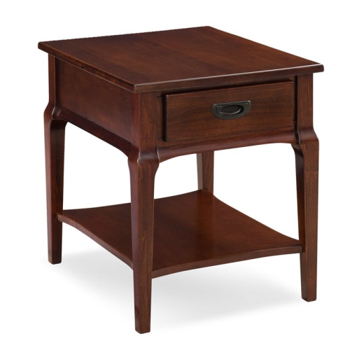 BOWERY HILL  Drawer End Table In Heartwood Cherry