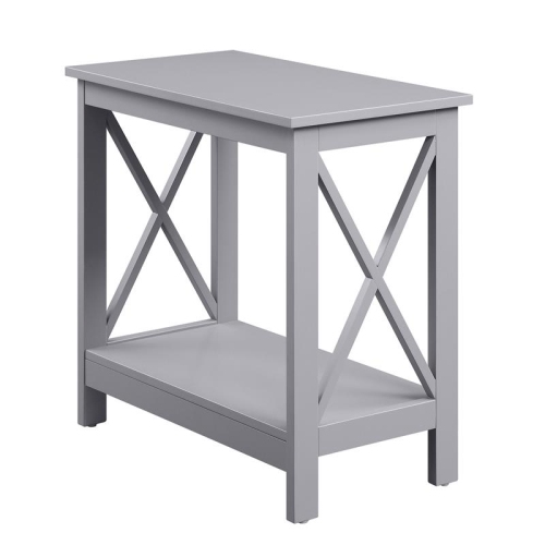 PEMBERLY ROW  Chairside End Table With Shelf In Wood Finish In Gray