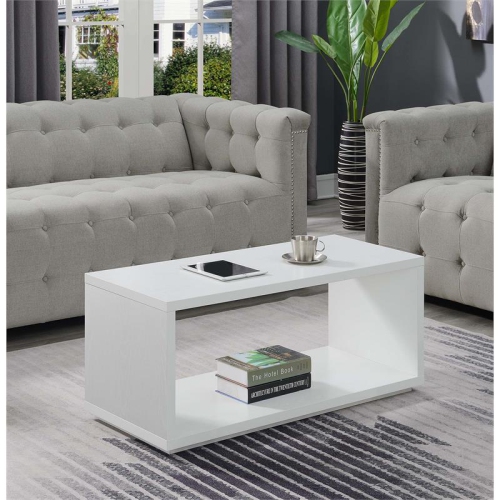 Convenience Concepts Northfield Admiral Coffee Table in White Wood Finish