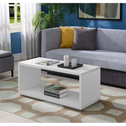 Convenience Concepts Northfield Admiral Coffee Table in White Wood Finish
