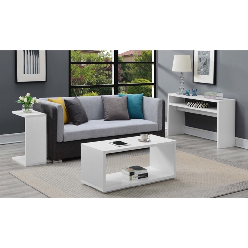 Convenience Concepts Northfield Admiral Coffee Table in White Wood Finish