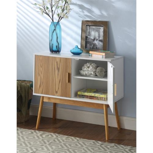 Pemberly Row Storage Console Table in White