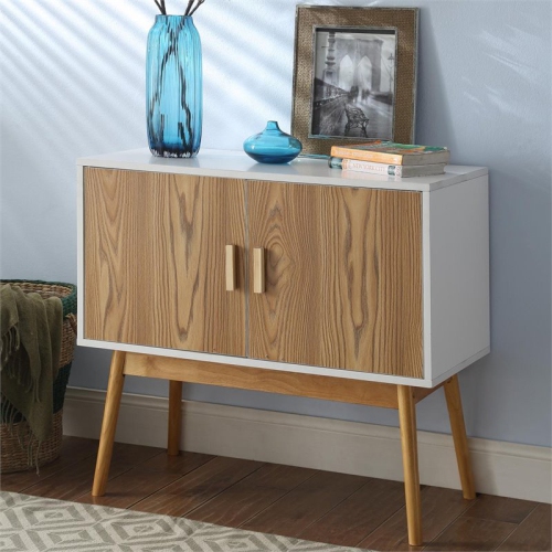 Pemberly Row Storage Console Table in White