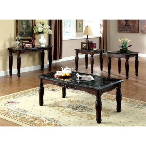 Bowery Hill Traditional Wood Console Table in Espresso