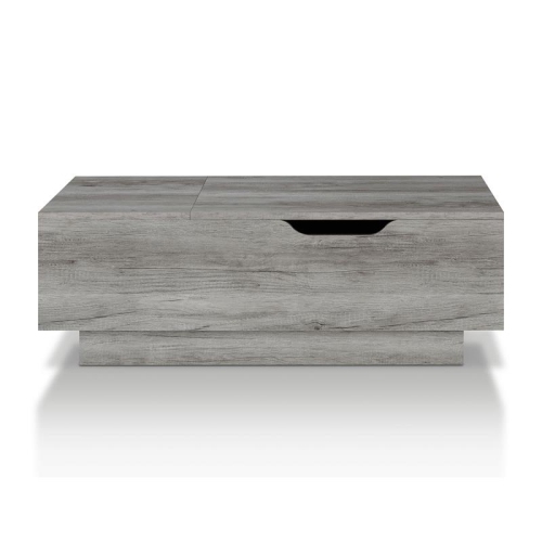 BOWERY HILL  Wood Lift Top Coffee Table In Vintage Oak In Gray