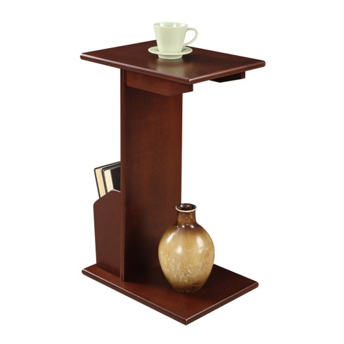 Designs2Go Abby Magazine C End Table in Espresso Mahogany Wood Finish