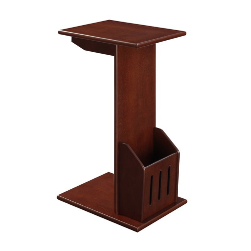 Designs2Go Abby Magazine C End Table in Espresso Mahogany Wood Finish