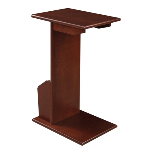 Designs2Go Abby Magazine C End Table in Espresso Mahogany Wood Finish
