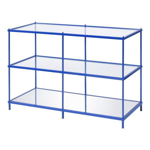 FURNITURE OF AMERICA  Mendry Metal 2-Shelf Console Table In In Blue