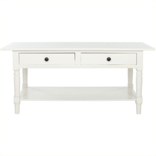 Hawthorne Collection Wood Coffee Table in Cream