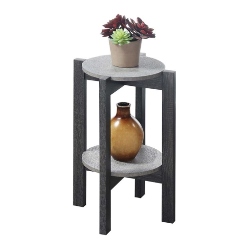 CONVENIENCE CONCEPTS  Newport Medium Plant Stand In Wood Finish In Gray