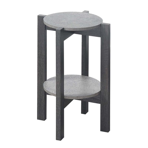 Convenience Concepts Newport Medium Plant Stand in Gray Wood Finish