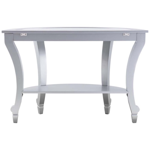 Bowery Hill Glam Demilune Mirrored Console Table