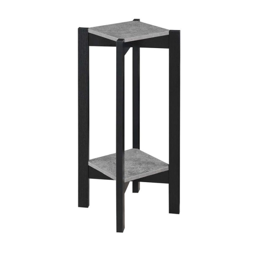 Convenience Concepts Planters & Potts Deluxe Square Plant Stand in Gray Wood