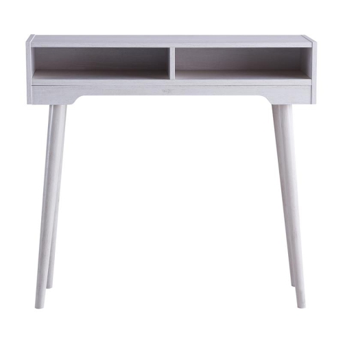 FURNITURE OF AMERICA  Keller Modern Wood 2-Shelf Console Table In In White