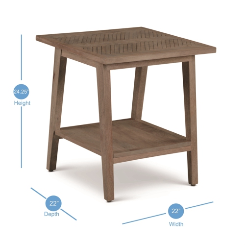 Steve Silver Milani Natural Wood Square End Table