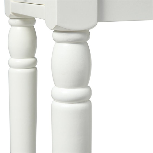 Pemberly Row One-Drawer End Table in Driftwood and White Wood Finish