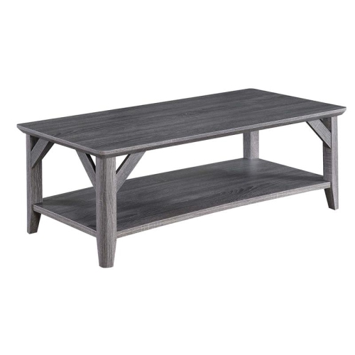 Convenience Concepts Winston Coffee Table in Gray Wood Finish