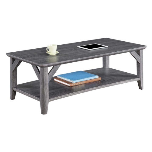 Convenience Concepts Winston Coffee Table in Gray Wood Finish