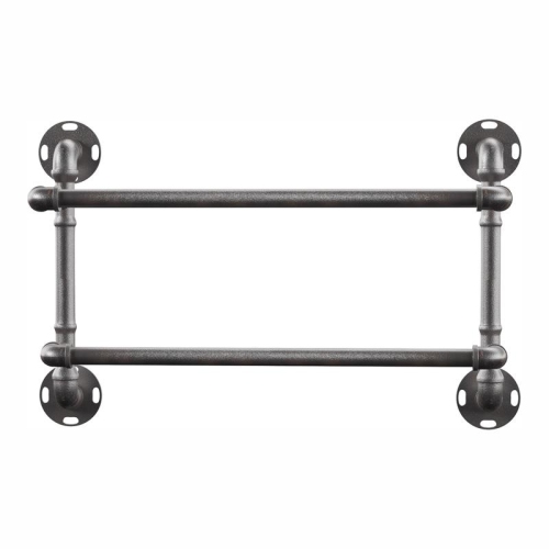 FURNITURE OF AMERICA  Ratros Industrial Metal Towel Rack In Sand Black