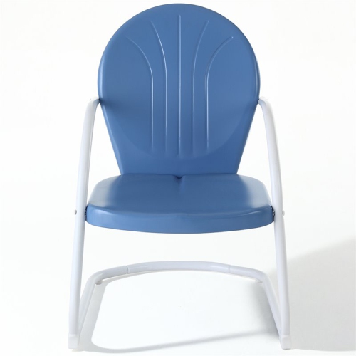 Crosley Griffith Metal Patio Chair in Sky Blue
